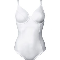 Body shape Level 2 bonprix biały. Białe body damskie wyszczuplające bonprix, z haftami, z bawełny. Za 99,99 zł.