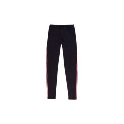 Legginsy: Legginsy damskie długie z lampasami