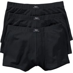 Bokserki (3 pary) bonprix czarny. Czarne bokserki męskie bonprix, bez wzorów, z dżerseju. Za 38,97 zł.