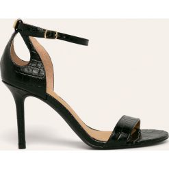 Lauren Ralph Lauren - Sandały. Czarne sandały damskie Lauren Ralph Lauren, bez wzorów, ze skóry, bez obcasa, na obcasie, na klamry. W wyprzedaży za 499,90 zł.