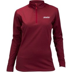 Swix bluza damska Cross czerwony M. Czerwone bluzy sportowe damskie Swix, m, bez wzorów, bez rękawów, bez kaptura, na fitness i siłownię. W wyprzedaży za 189,00 zł.