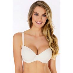 Biustonosz Soft Cotton Push-Up bawełniany. Różowe biustonosze Rosme, z haftami, z bawełny. Za 106,99 zł.