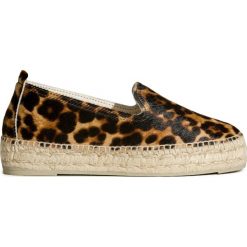 Espadryle MANEBI DAKOTA. Szare espadryle damskie Manebi, bez wzorów, ze skóry, bez obcasa. Za 630,00 zł.