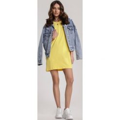 Żółty T-shirt Danathei. Żółte t-shirty damskie Renee, s, z nadrukiem, sportowe, z okrągłym kołnierzem. Za 49,99 zł.