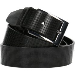 Pasek męski. Czarne paski męskie Gino Rossi, w paski, ze skóry, eleganckie. Za 149,90 zł.