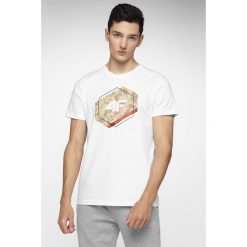 T-shirt męski TSM010 - biały. Białe koszulki męskie xxl. W wyprzedaży za 34,99 zł.