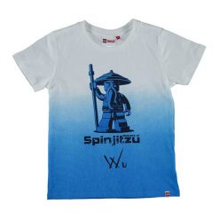 T-shirty chłopięce z nadrukiem: Koszulka „Thomas” w kolorze biało-niebieskim