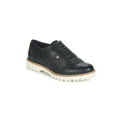 Derby LPB Shoes GISELE. Czarne półbuty damskie marki LPB Shoes, bez wzorów, bez obcasa, bez zapięcia. Za 239,00 zł.