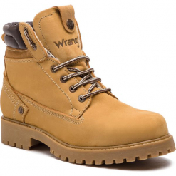 Trapery WRANGLER - Creek Fur WM182001 Tan Yellow 24. Żółte buty zimowe męskie Wrangler, ze skóry. W wyprzedaży za 279,00 zł.