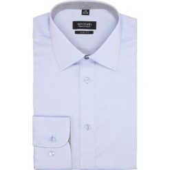 Koszula bexley 2657 długi rękaw slim fit niebieski. Niebieskie koszule męskie Recman, m, bez wzorów, bez kołnierzyka, z długim rękawem. Za 139,00 zł.