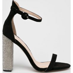 Public Desire - Sandały. Czarne sandały damskie na słupku marki Public Desire, z materiału. Za 169,90 zł.