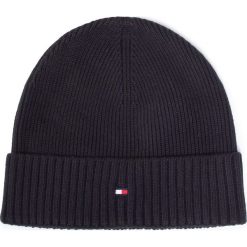 Czapka TOMMY HILFIGER - Pima Cotton Beanie AM0AM06573 BDS. Czarne czapki męskie TOMMY HILFIGER, na zimę, bez wzorów, z bawełny. Za 179,00 zł.