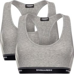 Komplet 2 biustonoszy topów Dsquared2 Underwear D8X521800. Czarne biustonosze Dsquared2 Underwear, bez wzorów, z elastanu. W wyprzedaży za 339,00 zł.