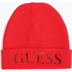 Guess Jeans - Czapka damska, czerwony. Szare czapki damskie marki Calvin Klein Jeans, na zimę, z jeansu. Za 199,95 zł.
