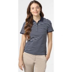 Franco Callegari - Damska koszulka polo, niebieski. Niebieskie koszulki damskie Franco Callegari, w paski, z bawełny, bez rękawów. Za 129,95 zł.