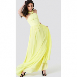 Trendyol Kopertowa sukienka maxi - Yellow. Żółte długie sukienki Trendyol, z poliesteru, z kopertowym dekoltem, kopertowe. Za 222,95 zł.
