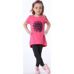 Legginsy dziewczęce: Legginsy dziewczęce ze splotem na nogawkach ciemnoszare NDZ8699