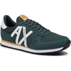 Sneakersy ARMANI EXCHANGE - XUX017 XV028 A133 Green/White. Zielone sneakersy męskie Armani Exchange, na co dzień, bez wzorów, ze skóry ekologicznej, bez zapięcia. W wyprzedaży za 299,00 zł.
