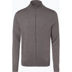 Tommy Hilfiger - Kardigan męski z dodatkiem jedwabiu, szary. Szare kardigany męskie marki TOMMY HILFIGER, m, z aplikacjami, z jedwabiu. Za 539,95 zł.