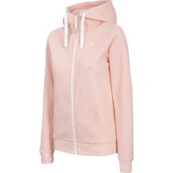 Bluza damska BLD300B - jasny róż melanż. Różowe bluzy damskie 4f, bez wzorów, z bawełny, bez rękawów, bez kaptura. Za 149,99 zł.