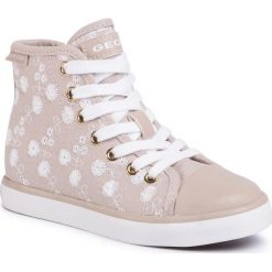 Trampki GEOX - J Ciak G. B J0204B 000DS C5000 S Beige. Brązowe trampki dziewczęce Geox, bez wzorów, ze skóry, bez zapięcia. W wyprzedaży za 209,00 zł.