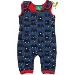 Rampers w kolorze granatowym. Niebieskie kombinezony niemowlęce marki Little Green Radicals, z bawełny. W wyprzedaży za 72,95 zł.