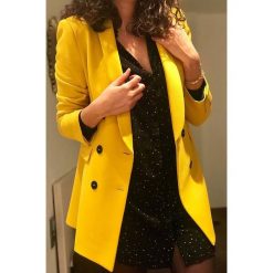 Marynarka RARA YELLOW. Żółte kamizelki damskie Marynarka RARA YELLOW, s, bez wzorów, bez kaptura. W wyprzedaży za 99,00 zł.