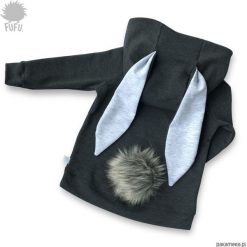 Bluza LITTLE BUNNY grafitowy melanż. Szare bluzy niemowlęce marki Pakamera, melanż. Za 99,00 zł.