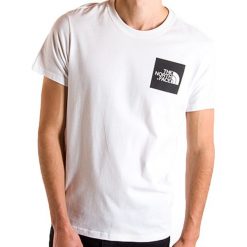 THE NORTH FACE FINE > T0CEQ5LA9. Koszulki męskie The North Face, xl, z nadrukiem, z bawełny, eleganckie, z okrągłym kołnierzem, z krótkim rękawem, krótkie. W wyprzedaży za 99,99 zł.