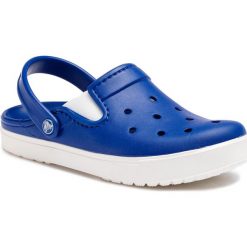 Klapki CROCS - City Lane Clog Cerulean Blue/White. Niebieskie klapki damskie marki Crocs, bez wzorów, z tworzywa sztucznego, bez obcasa. W wyprzedaży za 129,00 zł.