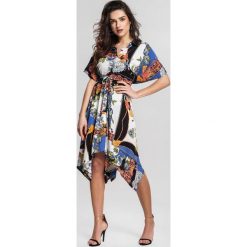 Niebieska Sukienka Makes. Czarne sukienki damskie other, xl, bez wzorów, bez kołnierzyka, bez rękawów, midi. Za 64,99 zł.