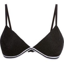 Biustonosz z trójkątnymi miseczkami bonprix czarny. Czarne biustonosze sportowe damskie bonprix, bez wzorów. Za 21,99 zł.
