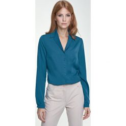 Bluzka z kołnierzykiem w butelkowej zieleni. Żółte bluzki damskie NIFE, xl, bez wzorów, z poliesteru, eleganckie, bez kołnierzyka, bez rękawów. Za 139,00 zł.