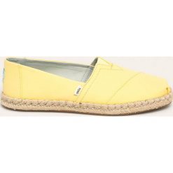 Toms - Espadryle Classic. Żółte espadryle damskie Toms, bez wzorów, z gumy, bez obcasa, na obcasie. W wyprzedaży za 219,90 zł.