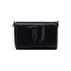 Trussardi Jeans T-Easy Medium Cross body bag Czarny. Czarne torebki klasyczne damskie Trussardi Jeans, w paski, z jeansu, bez dodatków. Za 564,95 zł.