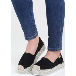 Espadryle damskie: Czarne Espadryle Orange Candy