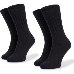 Zestaw 2 par wysokich skarpet unisex CAMEL ACTIVE - 6468-620 Anthracite. Czarne skarpetki damskie Camel Active, bez wzorów, z elastanu. Za 29,00 zł.