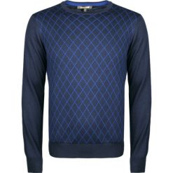 Roberto Cavalli Sweter. Swetry męskie Roberto Cavalli, bez wzorów, z żakardem, z okrągłym kołnierzem, bez kaptura. Za 299,00 zł.