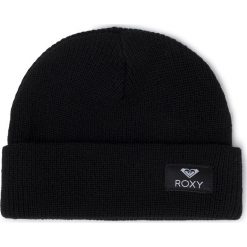 Czapka ROXY - ERJHA03628 Kvj0. Czarne czapki męskie Roxy, bez wzorów, z materiału. W wyprzedaży za 79,00 zł.