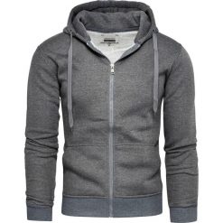 Bluza męska z kapturem grafitowa Recea. Szare bluzy męskie Recea, xl, bez wzorów, z bawełny, klasyczne, z kapturem, bez rękawów, z kapturem. W wyprzedaży za 49,99 zł.