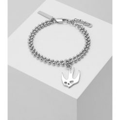 McQ Alexander McQueen SWOLLOW BRACELET Bransoletka silvercoloured. Szare bransoletki męskie marki McQ Alexander McQueen. Za 399,00 zł.
