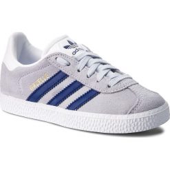 Buty adidas - Gazelle C B41535 Aerblu/Mysink/Ftwwht. Szare półbuty dziewczęce Adidas, na sznurówki. W wyprzedaży za 179,00 zł.