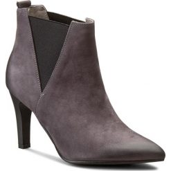 Botki CARINII - B3735 D55-000-PSK-B95. Szare botki damskie na obcasie Carinii, z materiału. W wyprzedaży za 229,00 zł.