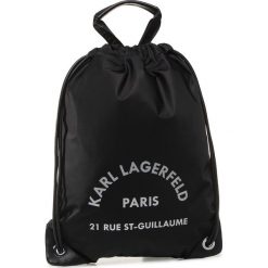 Plecak KARL LAGERFELD - 201W3078 Black 999. Czarne torby męskie skórzane KARL LAGERFELD, bez wzorów, ze skóry, sportowe. W wyprzedaży za 459,00 zł.