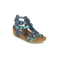 Sandały Dziecko Kickers BOMDIA. Niebieskie sandały dziewczęce marki Kickers, bez zapięcia. Za 247,20 zł.