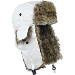 Czapka damska Uszanka Syberia biało-brązowa. Białe czapki zimowe damskie Art of Polo. Za 32,73 zł.