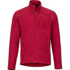Kurtka polarowa "Drop Line" w kolorze czerwonym. Czerwone bluzy męskie Marmot, xl, z nadrukiem, z polaru, bez kołnierzyka, bez rękawów, bez kaptura. W wyprzedaży za 174,95 zł.
