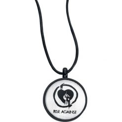 Rise Against Logo Naszyjnik czarny/odcienie srebrnego. Czarne naszyjniki damskie Rise Against, metalowe. Za 42,90 zł.