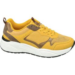 Żółte sneakersy damskie Graceland na grubej podeszwie Graceland żółte. Żółte sneakersy damskie Graceland, z materiału. Za 119,90 zł.