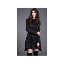 Sukienka z Kieszeniami Niebieska Krata. Niebieskie sukienki damskie marki Kozacki Mops, m, w paski, z asymetrycznym kołnierzem, bez rękawów, asymetryczne. Za 199,00 zł.